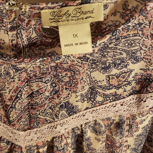 Feminine Sleeveless Lucky Brand Tunic Top 1X - Picture 2 of 10